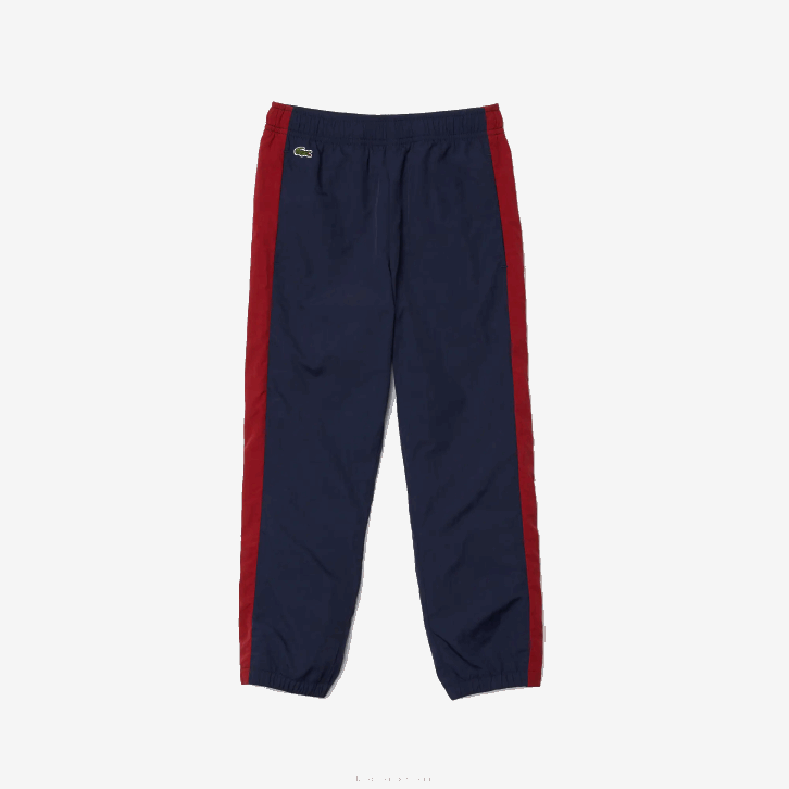 crianças Lacoste lub bordeaux azul marinho calça de faixa contrastante 08D03225