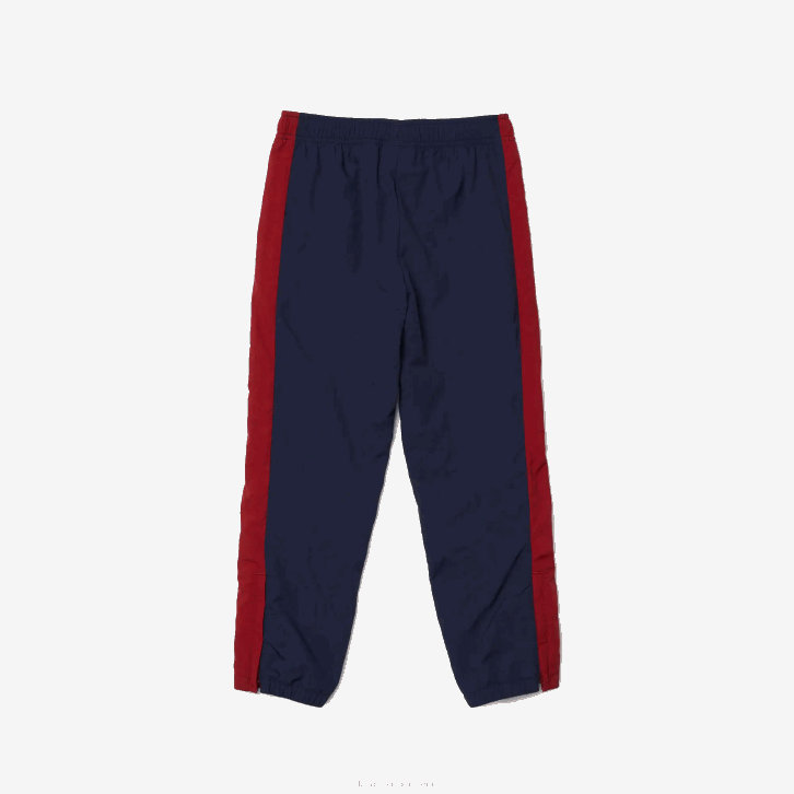 crianças Lacoste lub bordeaux azul marinho calça de faixa contrastante 08D03225
