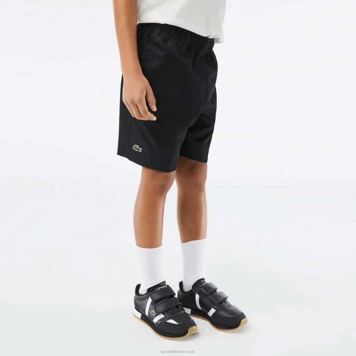 crianças Lacoste preto 031 calções desportivos de diamante 08D03075