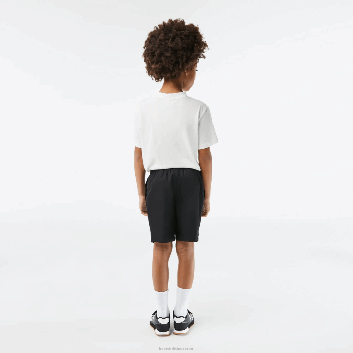 crianças Lacoste preto 031 calções desportivos de diamante 08D03075