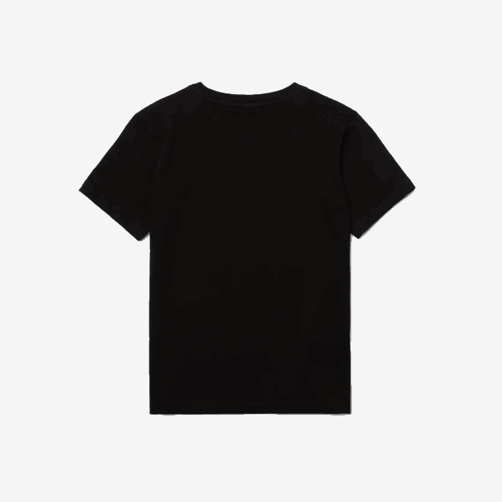 crianças Lacoste preto 031 camiseta de jérsei de algodão gola redonda 08D02997