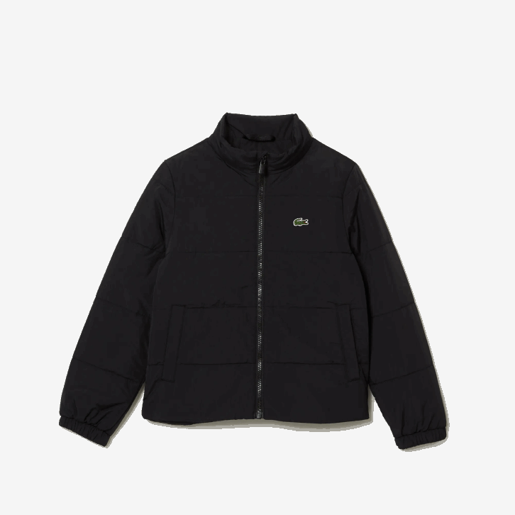 crianças Lacoste preto 031 jaqueta bufante 08D03238
