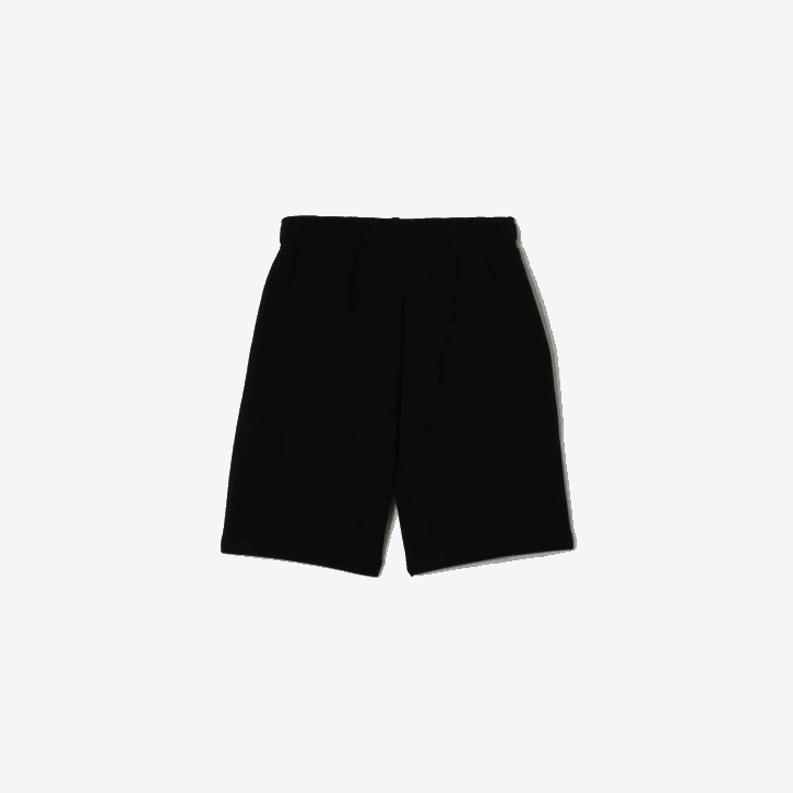 crianças Lacoste preto 031 shorts de lã de algodão escovado orgânico 08D03099