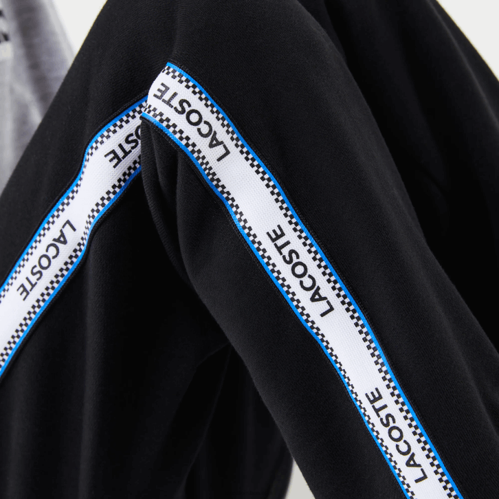crianças Lacoste preto azul 985 calças de bandas impressas 08D03223