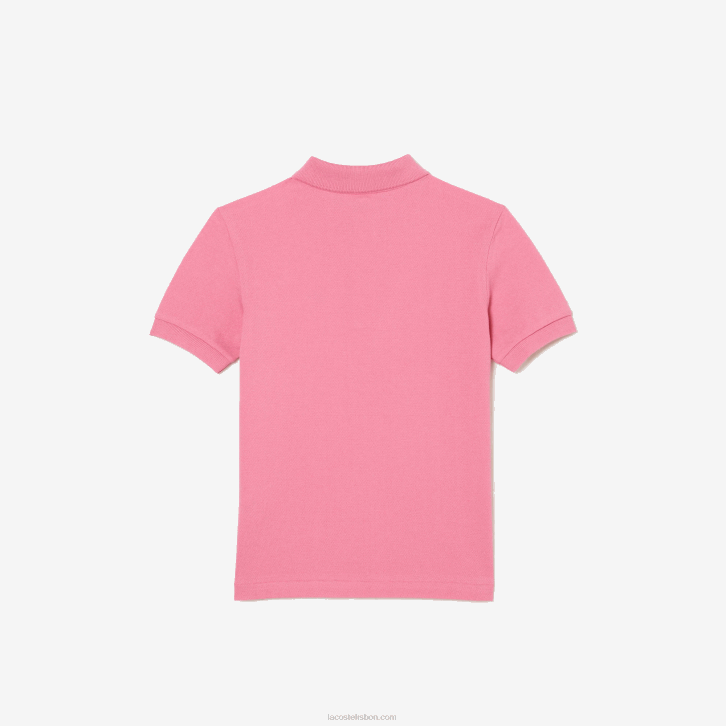 crianças Lacoste rosa 2r3 polo regular fit petit piquet 08D03024
