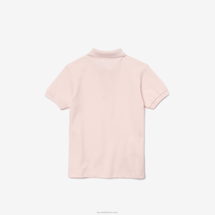 crianças Lacoste rosa claro polo regular fit petit piquet 08D03122