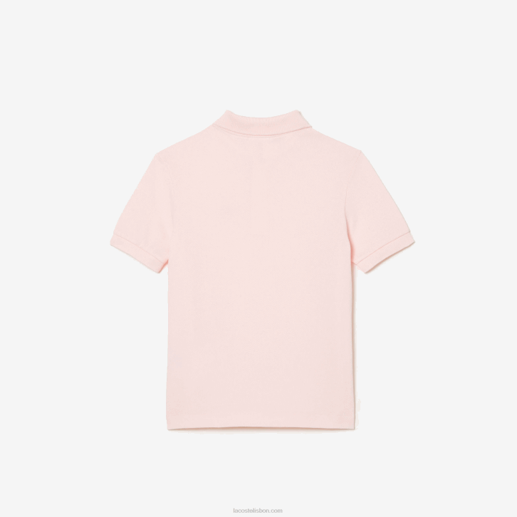 crianças Lacoste rosa claro t03 polo regular fit petit piquet 08D03137