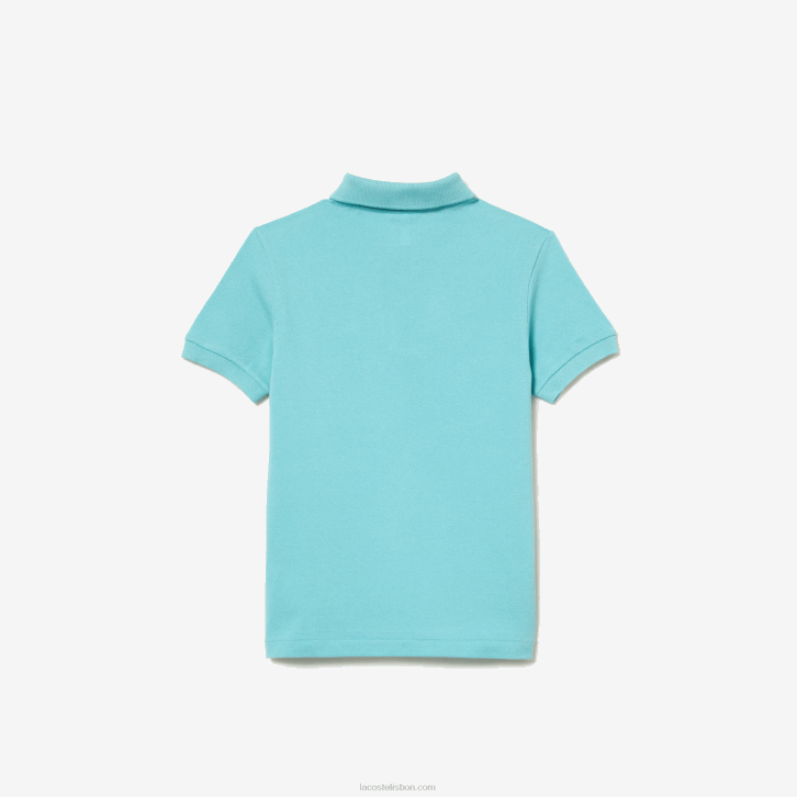 crianças Lacoste turquesa bvg polo regular fit petit piquet 08D02999