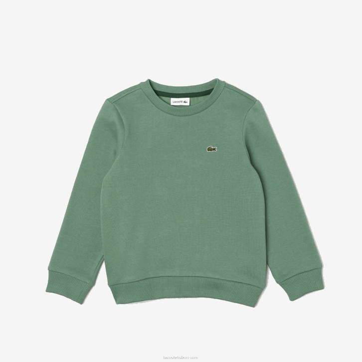crianças Lacoste verde caqui kx5 moletom de flanela de algodão orgânico 08D03052