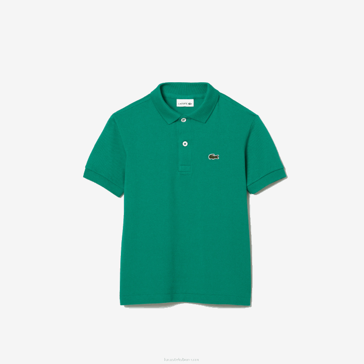 crianças Lacoste verde hd2 polo regular fit petit piquet 08D03155