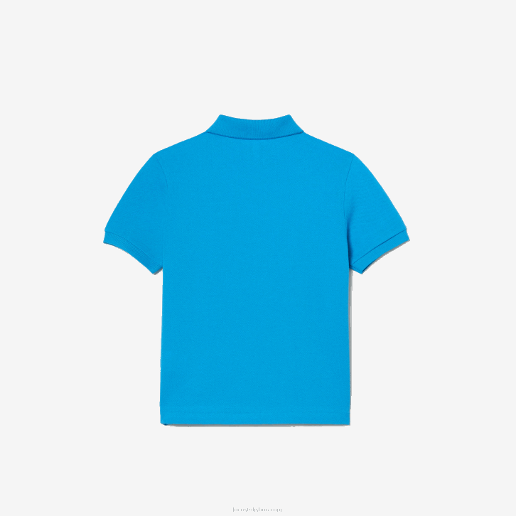 crianças Lacoste zba azul polo regular fit petit piquet 08D03010
