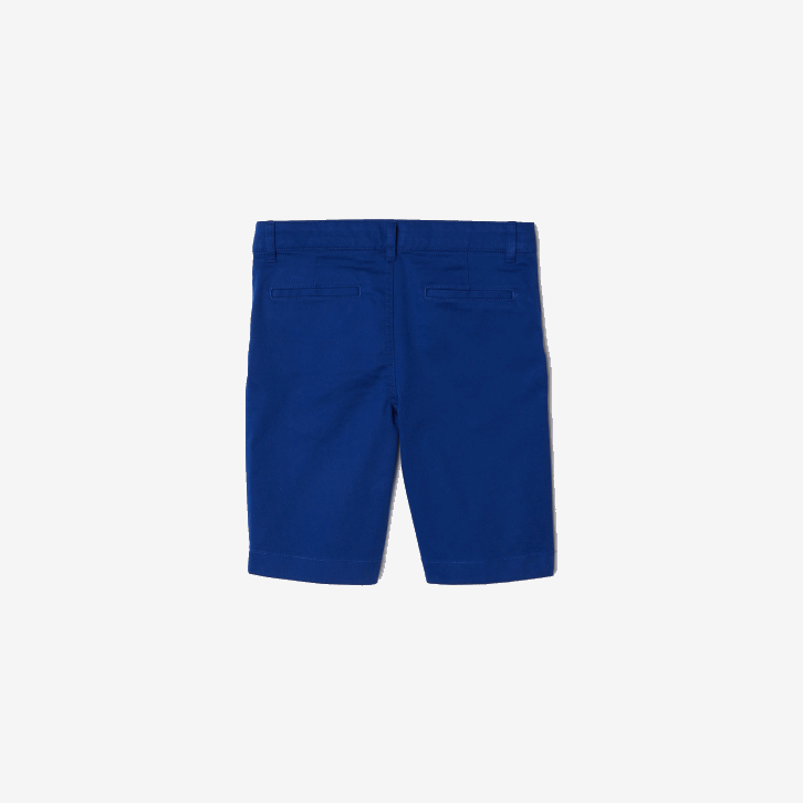 Rapazes Lacoste bdm azul bermudas de algodão elástico 08D03301