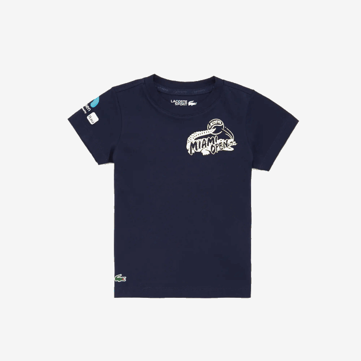 crianças Lacoste azul marinho 166 camiseta miami open graphic logo 08D03176