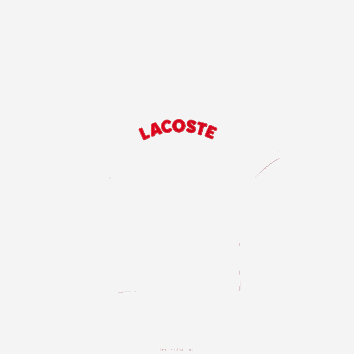 crianças Lacoste branco vermelho b6c polo piquê de algodão com letras Heritage 08D02964