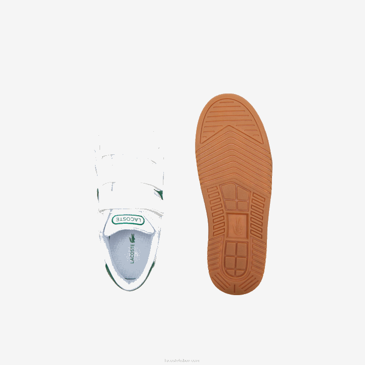 juniores Lacoste branco/verde 082 l001 tênis sintético 08D03325