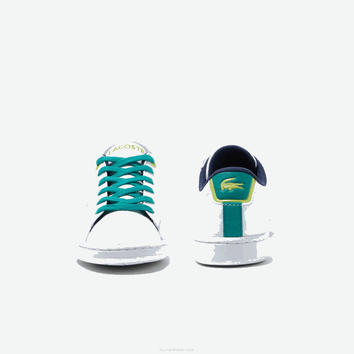 juniores Lacoste branco/verde 082 tênis sintético carnaby 08D03331
