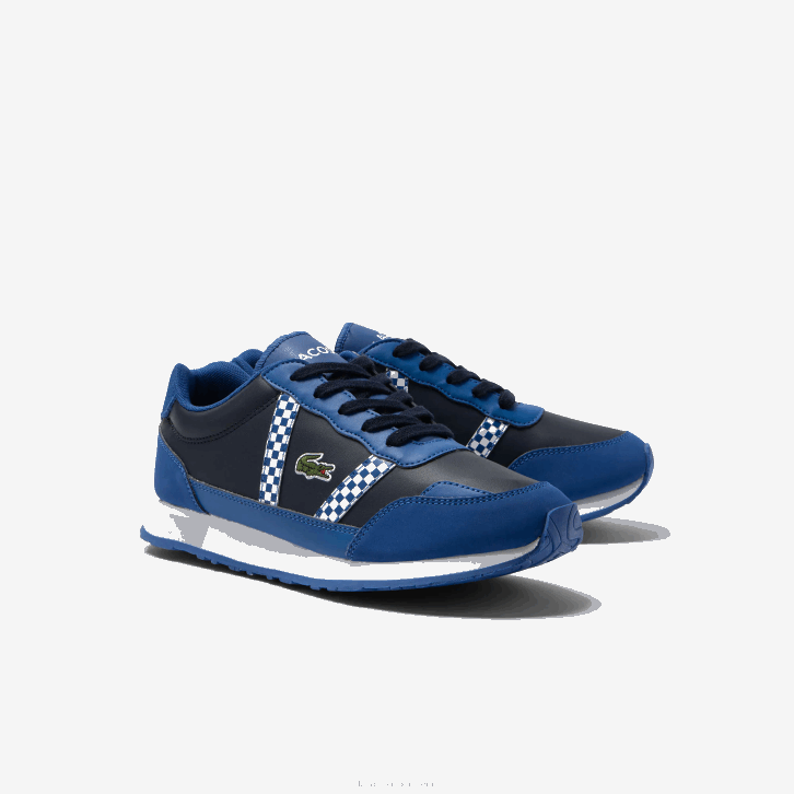 juniores Lacoste marinho e azul nv1 tênis sintético parceiro 08D03310