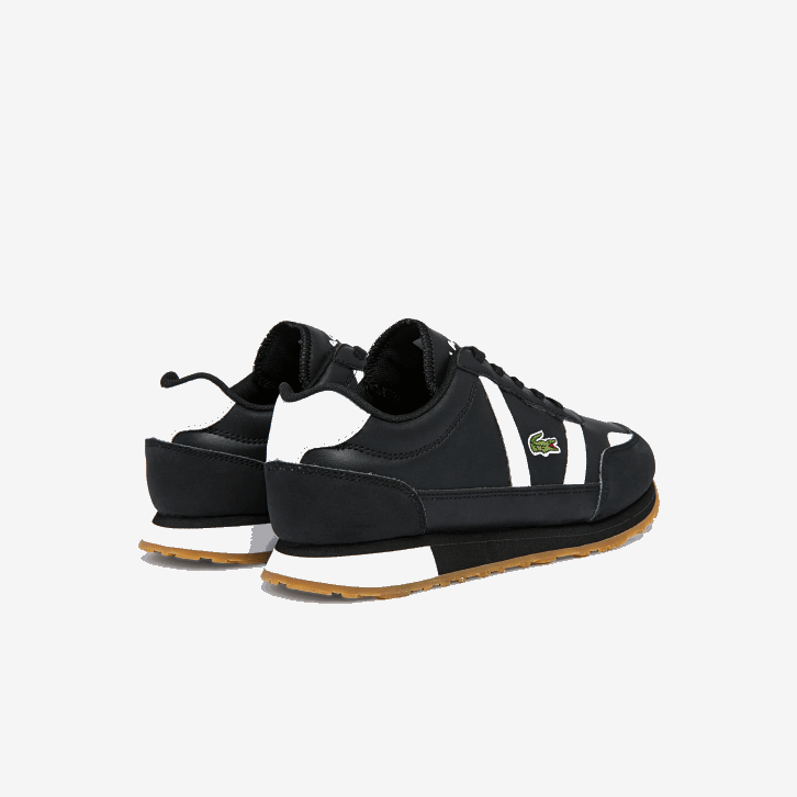 juniores Lacoste preto e branco 312 tênis sintético parceiro 08D03318