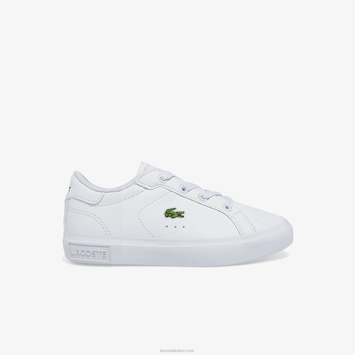bebês Lacoste branco 21g tênis sintético powercourt 08D02935