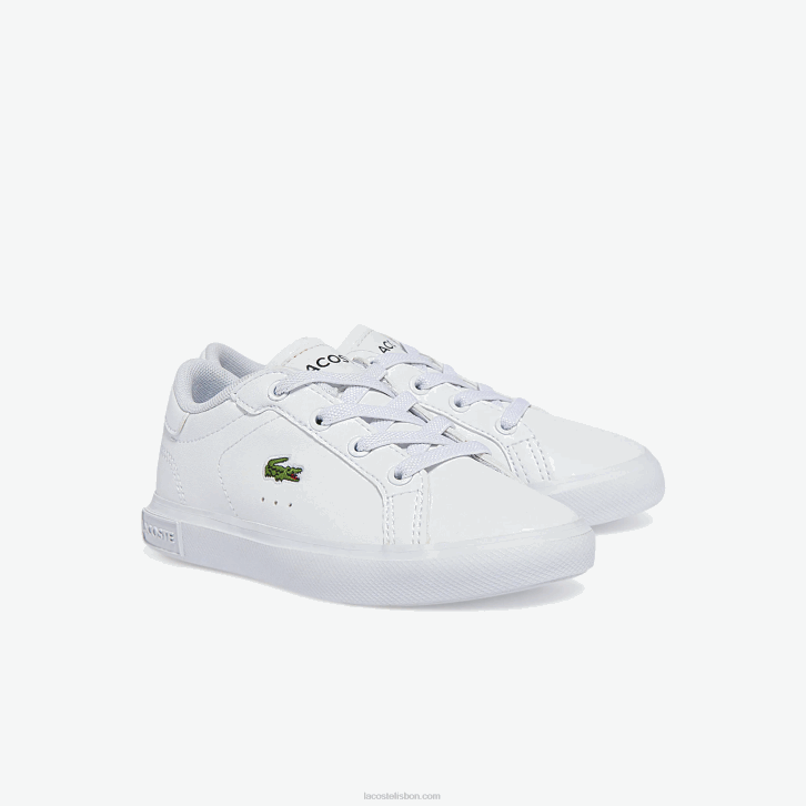 bebês Lacoste branco 21g tênis sintético powercourt 08D02935