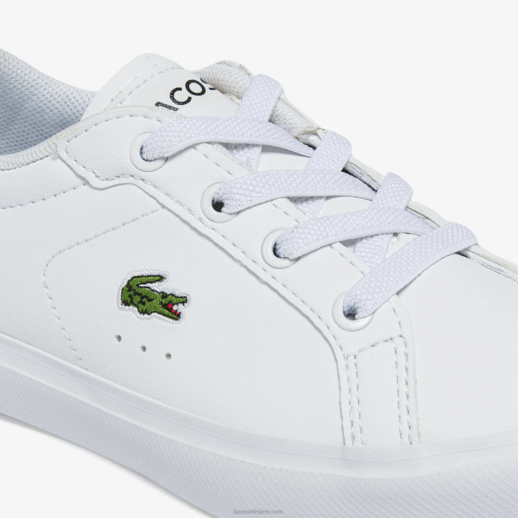 bebês Lacoste branco 21g tênis sintético powercourt 08D02935