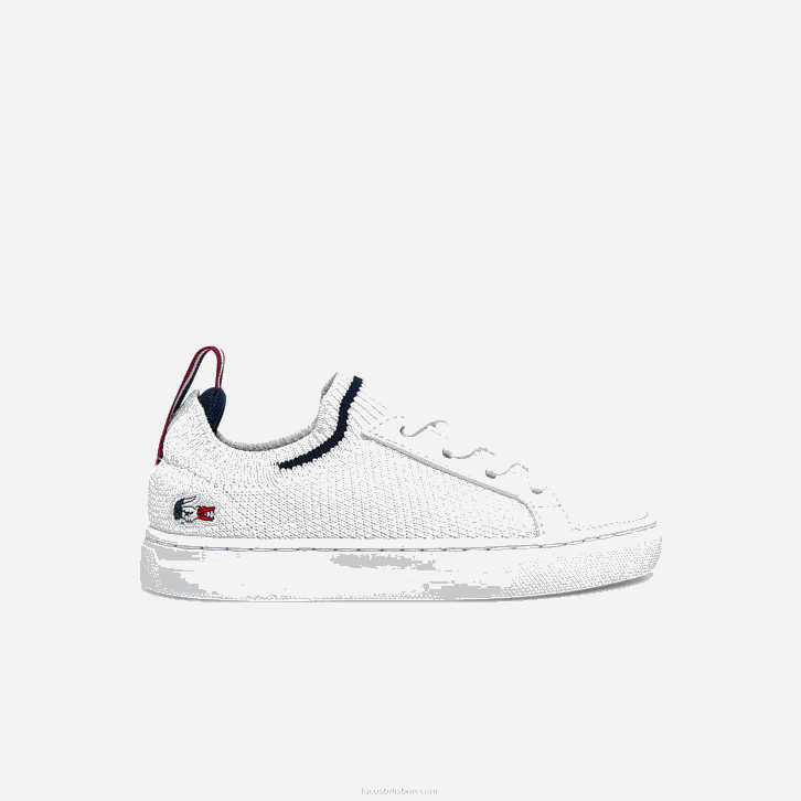 bebês Lacoste branco/marinho e vermelho 407 tênis la piquee textil tricolor 08D02994