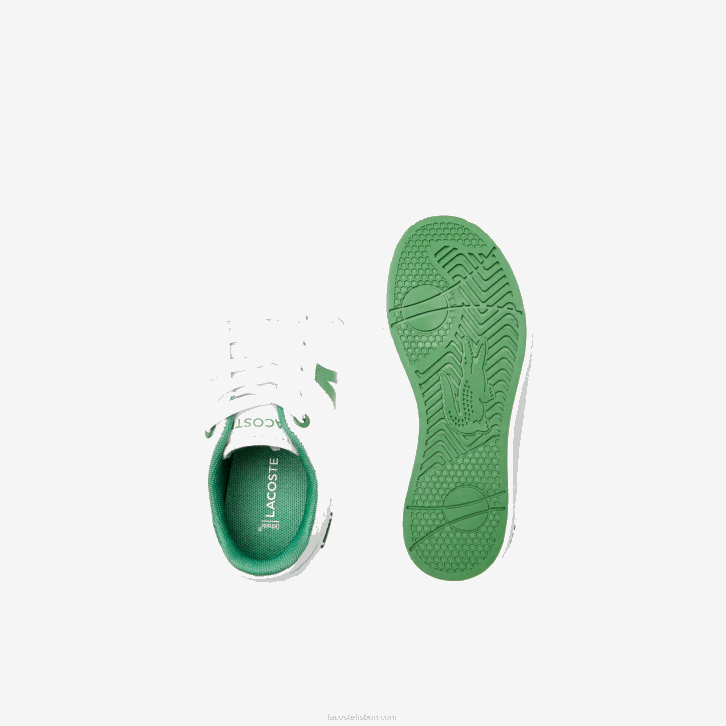 bebês Lacoste branco/verde 082 l004 sapatilhas têxteis 08D02933