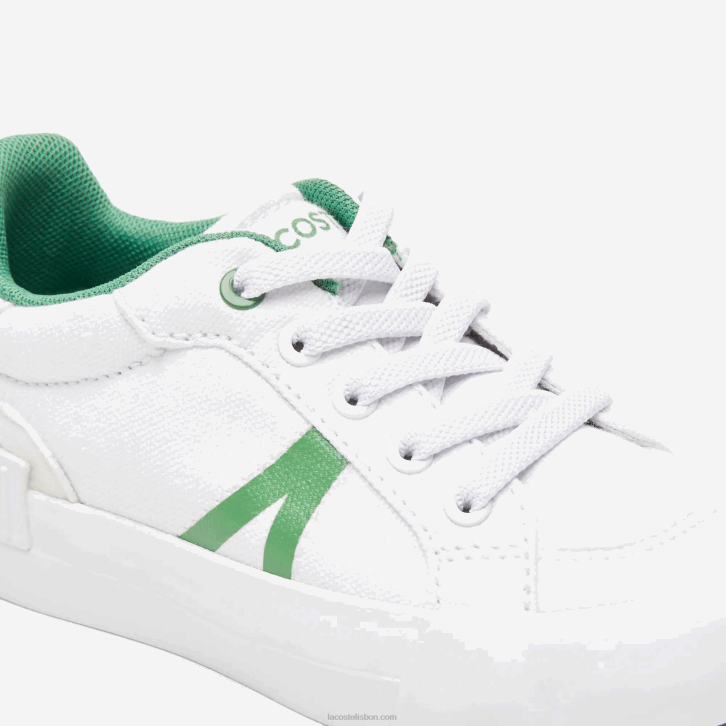 bebês Lacoste branco/verde 082 l004 sapatilhas têxteis 08D02933