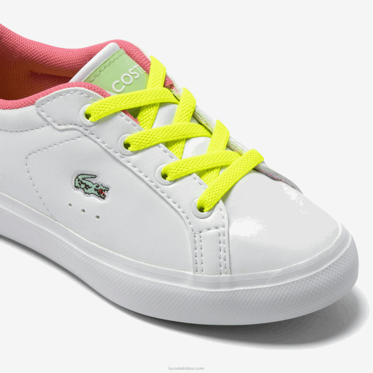 bebês Lacoste branco/verde 082 tênis powercourt sintético color-pop 08D02931
