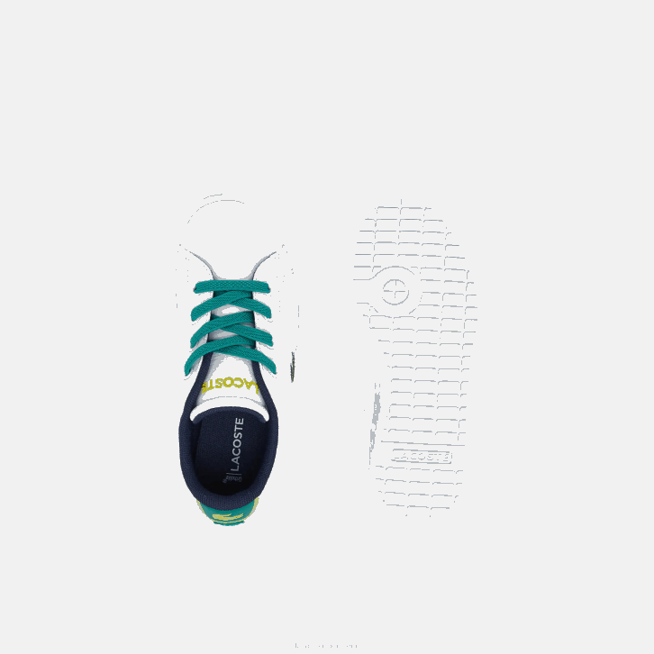 bebês Lacoste branco/verde 082 tênis sintético carnaby 08D02985