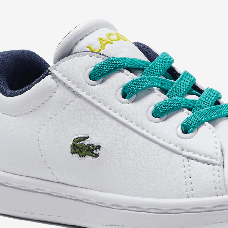 bebês Lacoste branco/verde 082 tênis sintético carnaby 08D02985