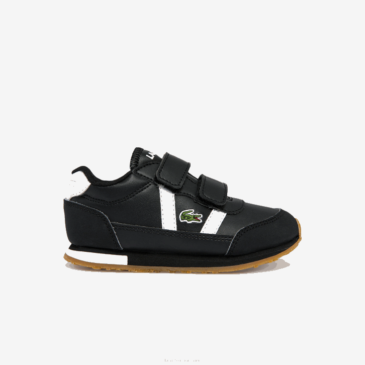 bebês Lacoste preto e branco 312 tênis sintético parceiro 08D02965