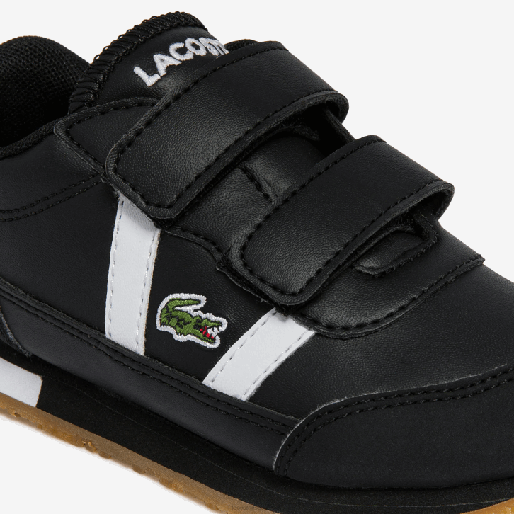 bebês Lacoste preto e branco 312 tênis sintético parceiro 08D02965