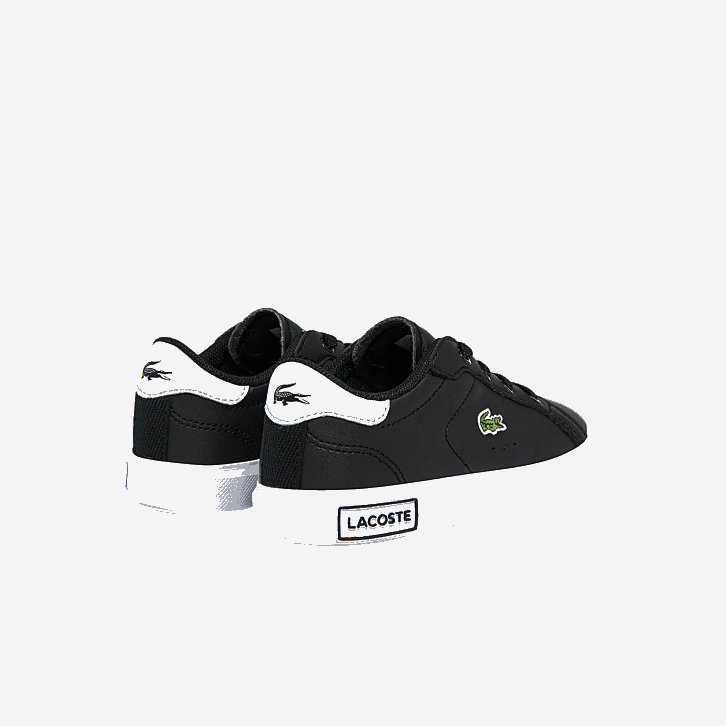 bebês Lacoste preto e branco 312 tênis sintético powercourt 08D02937