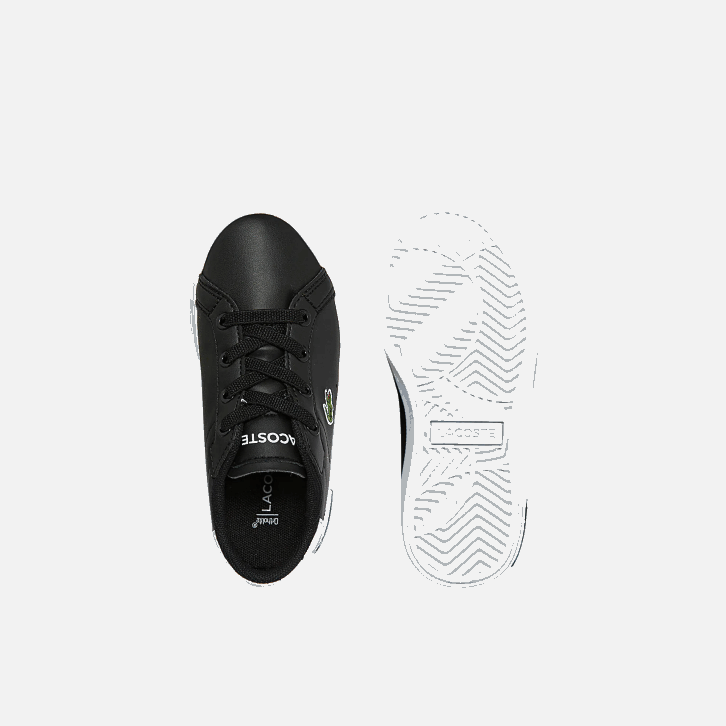 bebês Lacoste preto e branco 312 tênis sintético powercourt 08D02937
