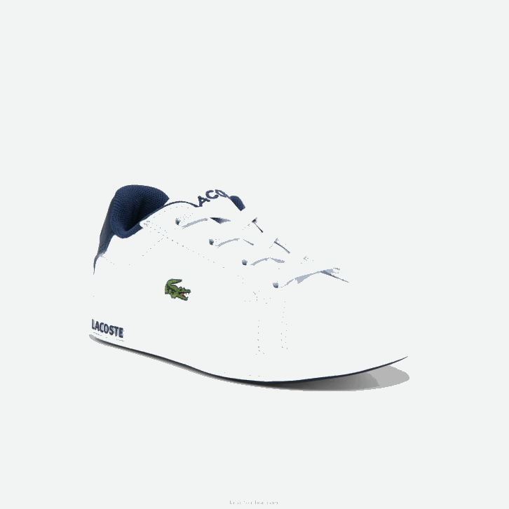 bebês Lacoste branco e marinho 042 tênis sintético graduado 08D02972