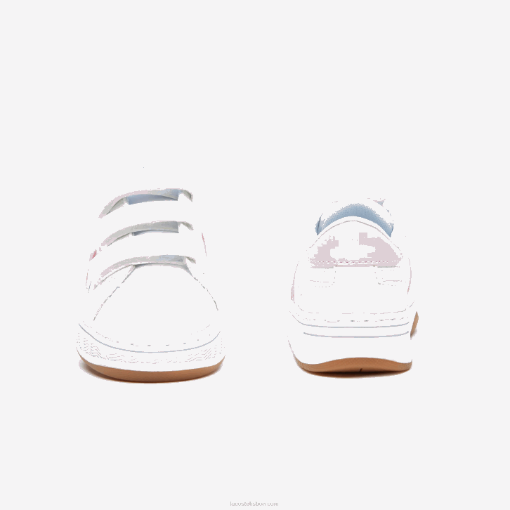 bebês Lacoste branco e rosa b53 tênis sintético l001 08D02977