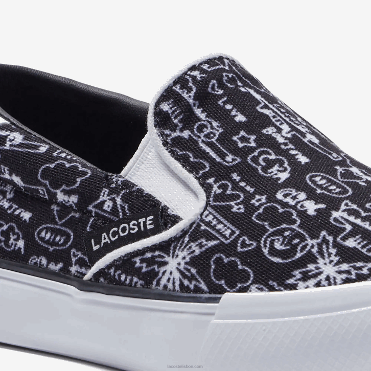 bebês Lacoste preto e branco 312 salto servir têxtil deslizamento 08D02968