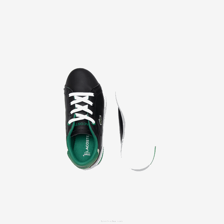 bebês Lacoste preto e verde 1b4 tênis sintético powercourt 08D02978