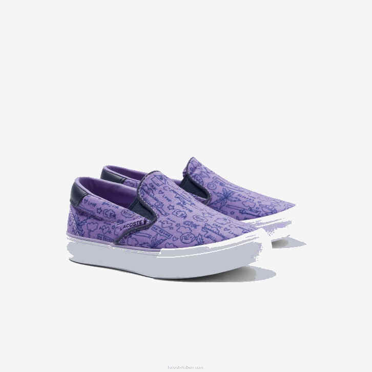 bebês Lacoste roxo branco 84x salto servir têxtil deslizamento 08D02969