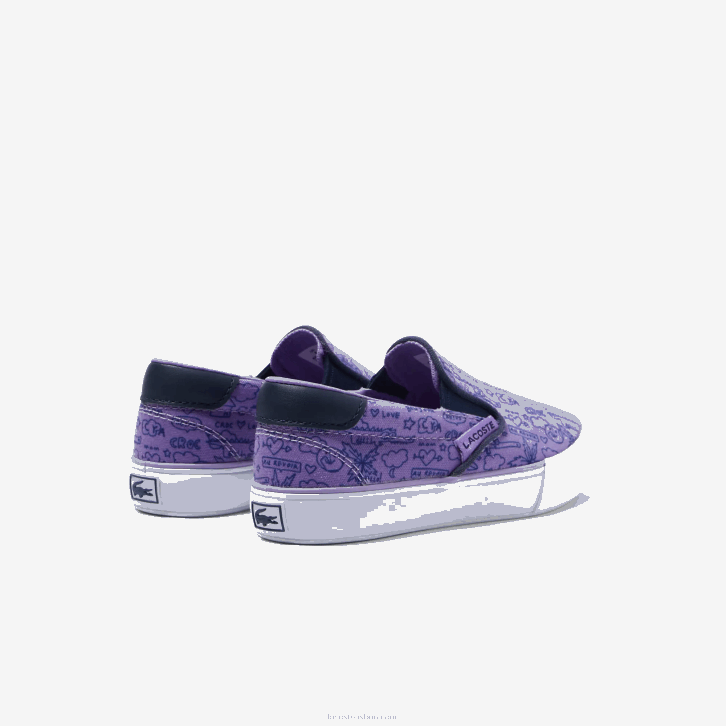 bebês Lacoste roxo branco 84x salto servir têxtil deslizamento 08D02969
