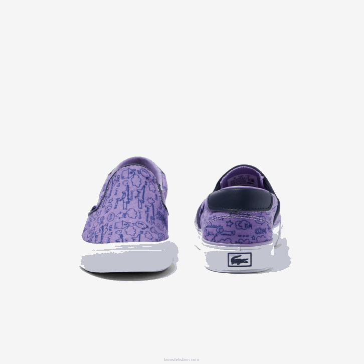 bebês Lacoste roxo branco 84x salto servir têxtil deslizamento 08D02969