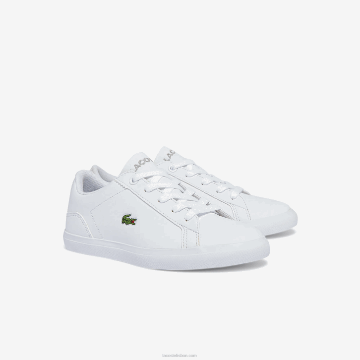 crianças Lacoste branco 21g tênis sintético lerond 08D03116