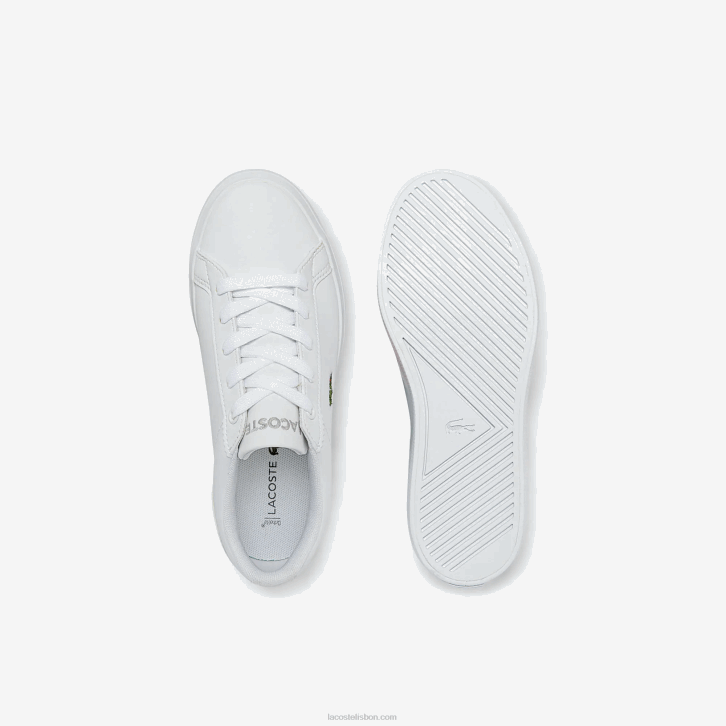 crianças Lacoste branco 21g tênis sintético lerond 08D03116