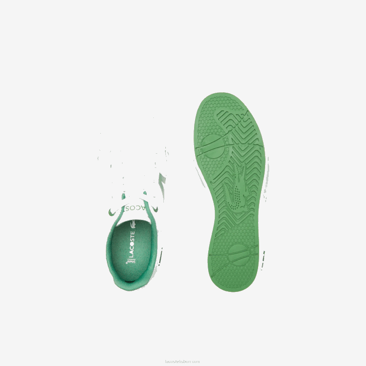 crianças Lacoste branco/verde 082 l004 sapatilhas têxteis 08D03060