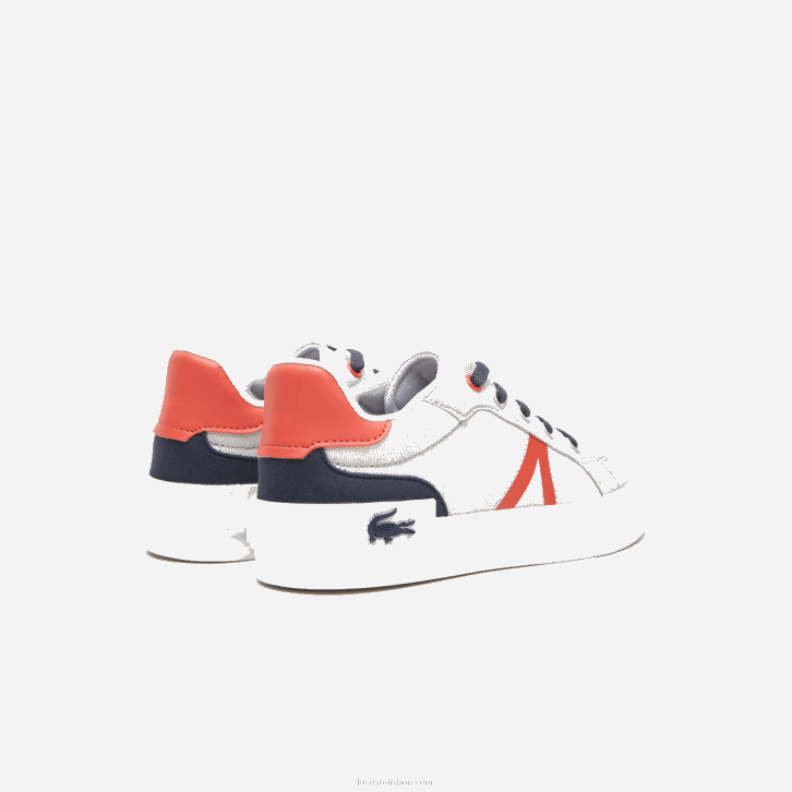 crianças Lacoste cinza claro vermelho 15c l004 sapatilhas têxteis 08D03061