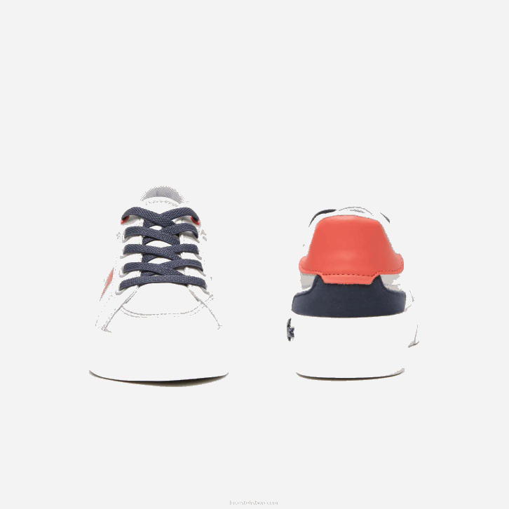 crianças Lacoste cinza claro vermelho 15c l004 sapatilhas têxteis 08D03061