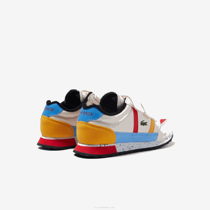 crianças Lacoste off white & amarelo ht3 sapatos sintéticos de inverno parceiros 08D03306