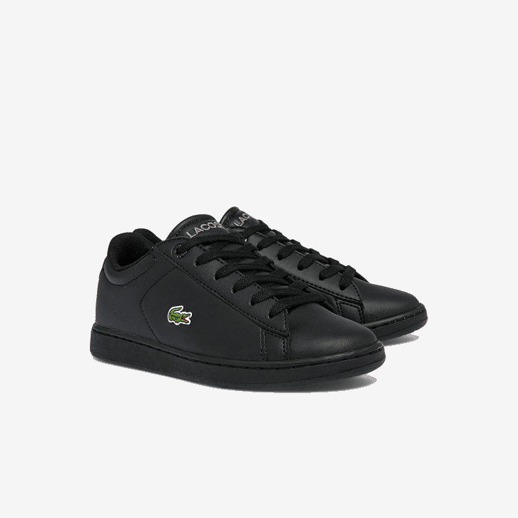 crianças Lacoste preto 02h tênis sintético carnaby evo bl 08D03227