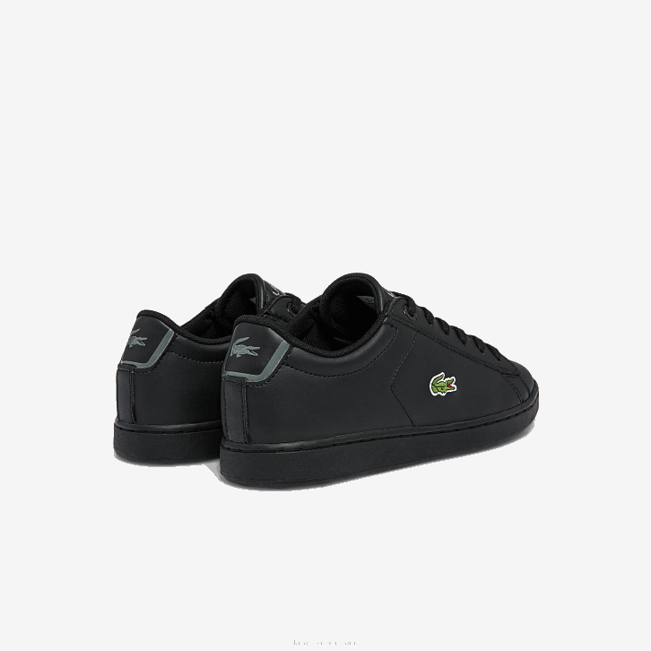 crianças Lacoste preto 02h tênis sintético carnaby evo bl 08D03227